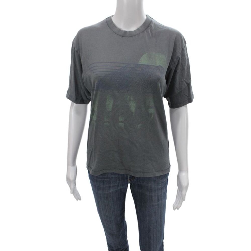 Anine Bing Women Retro Graphic Cotton Jersey Short Sleeve Round Neck Size XS